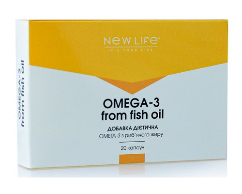 Добавка диетическая OMEGA-3 from fish oil (ОМЕГА-3 из рыбьего жира), 20 капсул